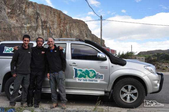 Encontro com brasileiros (pai e filho) em El Chaltén, ao lado do Parque Nacional Los Glaciares, na Argentina